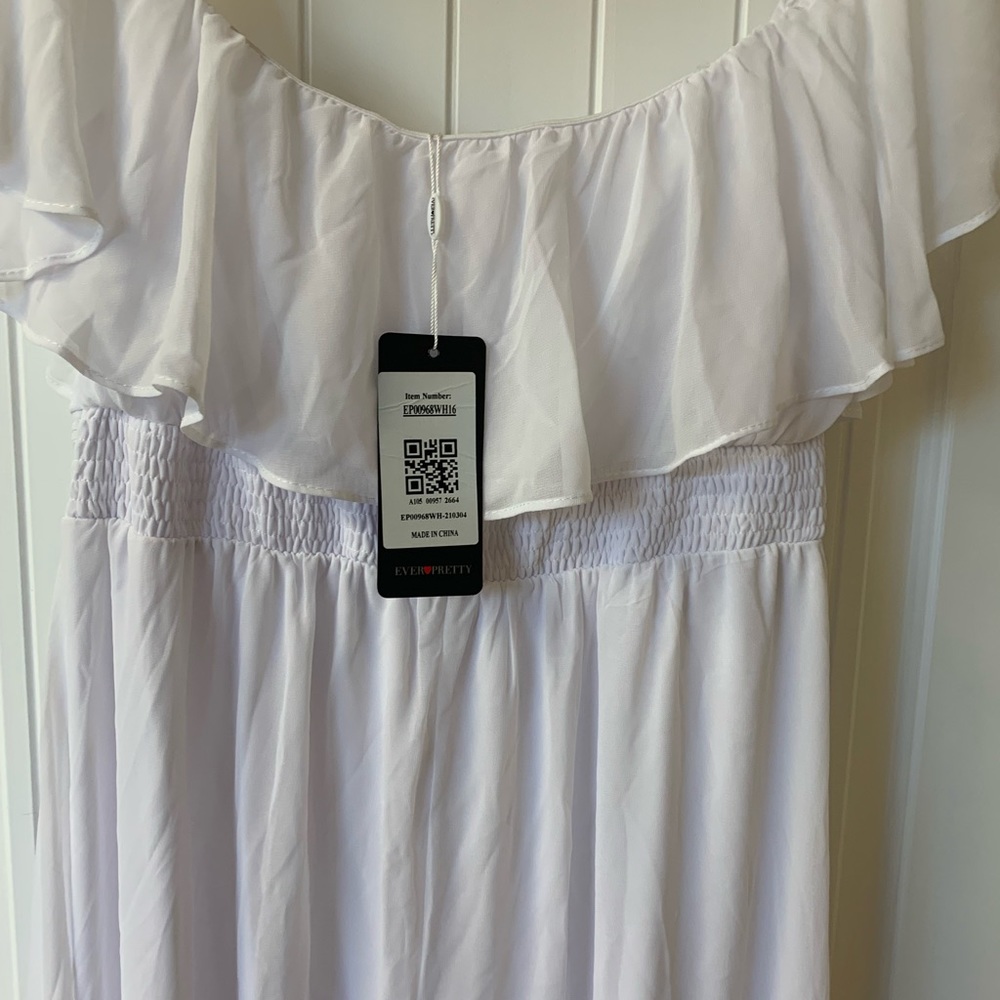 Ever-Pretty - Off the Shoulder Bridesmaid Dress with Thigh Split - Picture 9 of 10